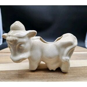 Vintage Ceramic Cow Planter Succulent Planter Minimalist